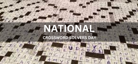 NATIONAL CROSSWORD SOLVERS DAY [राष्ट्रीय क्रॉसवर्ड सॉल्वर्स दिवस]